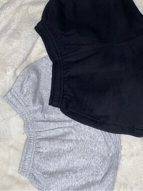 BUNDLE No Boundaries Black & Light Gray Womens Elastic Waist Shorts